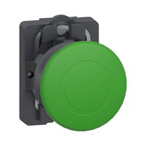 Botão Comando Cogumelo 40MM Verde 22MM 240VCA/VCC 1NA Xa2Ac31 Easy Harmony Xa2 Schneider