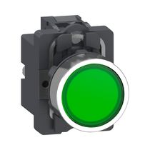 Botão Comando Iluminado Redondo Verde 22MM 24VCA/VCC 1NA Xa2Aw33B1 Easy Harmony Xa2 Schneider