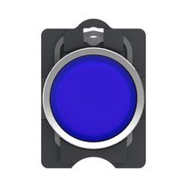 Botão Comando Iluminado Redondo Azul 22MM 220VCA 1NA Xa2Aw36M1 Easy Harmony Xa2 Schneider