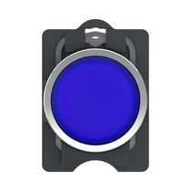 Botão Comando Iluminado Redondo Azul 22MM 24VCA/VCC 1NA Xa2Aw36B1 Easy Harmony Xa2 Schneider