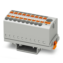 Bloco Conector Passagem Termoplástico Cinza 690V 24A 19 Sem Sinalização PTFIX618X2,5NS35GY Phoenix Contact