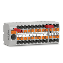 Bloco Conector Passagem Termoplástico Cinza 690V 24A 19 Sem Sinalização PTFIX618X2,5NS35GY Phoenix Contact