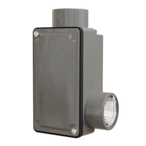 Condulete Alumínio LR 1" NPT Cinza Com Tampa Com Vedação E002062040 Wetzel