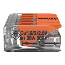 Conector Emenda Reto Tpla 0,5-6MM2 Incolor 5 Vias 221615 Wago