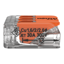 Conector Emenda Derivação Tpla 0,5-6MM2 Incolor Compact 221613 Wago