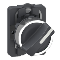 Comutador Seletora Knob Curto 2 Posições Com Retorno Preta 22MM 1NA Harmony Xa2 Xa2Ad41 Schneider