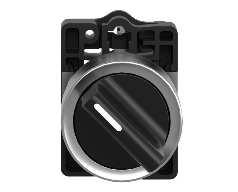 Comutador-Knob-Curto-2-Posicoes-Preto-22mm-1NA-XA2ED21