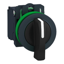 Comutador Seletora Knob Curto 3 Posições Com Retorno Preta 30,5MM 600VCA Central 2NA Harmony Xb5Fj53 Schneider
