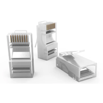 Conector RJ45 Macho 8 Polos CAT6 Transparente Pacote com 50 peças 35050282 Furukawa