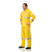 Conjunto Proteção Química/Umidade Nylon Amarelo Refletivo Com Capuz Tamanho M 670FT240 Pantaneiro