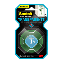 Fita Adesiva Dupla Face Espuma Acrílica Transparente 24MM x 2M Fixa Forte HB004420194 3M