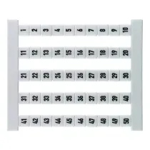 Identificador PA BR Vertical 5X5MM NR 1-50 DEK5FS1-50 Weidmuller Conexel