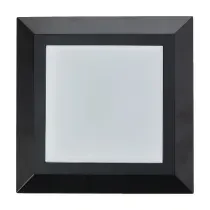 Luminária LED Arandela Sobrepor Quadrada Policarbonato Preta 3W 3000K 100-240V IP-65 150 Lumens Ângulo 110 Graus 125x125mm 7014795 Ledvance