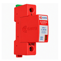 Dispositivo Proteção Contra Surto (DPS) Classe I/II Monopolar 275VCA 12,5/60kA IP-20 Vermelho Front V 26648 Clamper Legrand