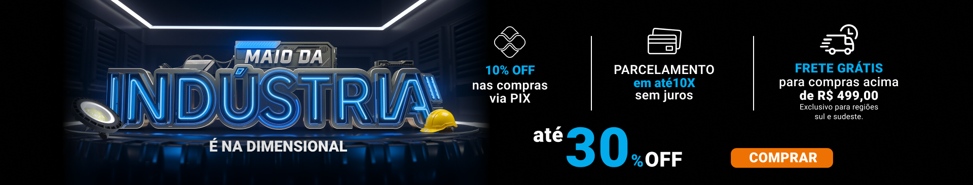 Maio da Indústria - Top ofertas em Materiais Elétricos, EPIs e Automação - Clique e Confira